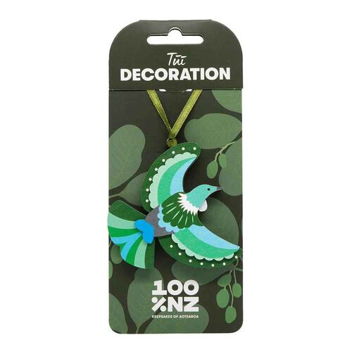 100% New Zealand Tui Wooden Decoration