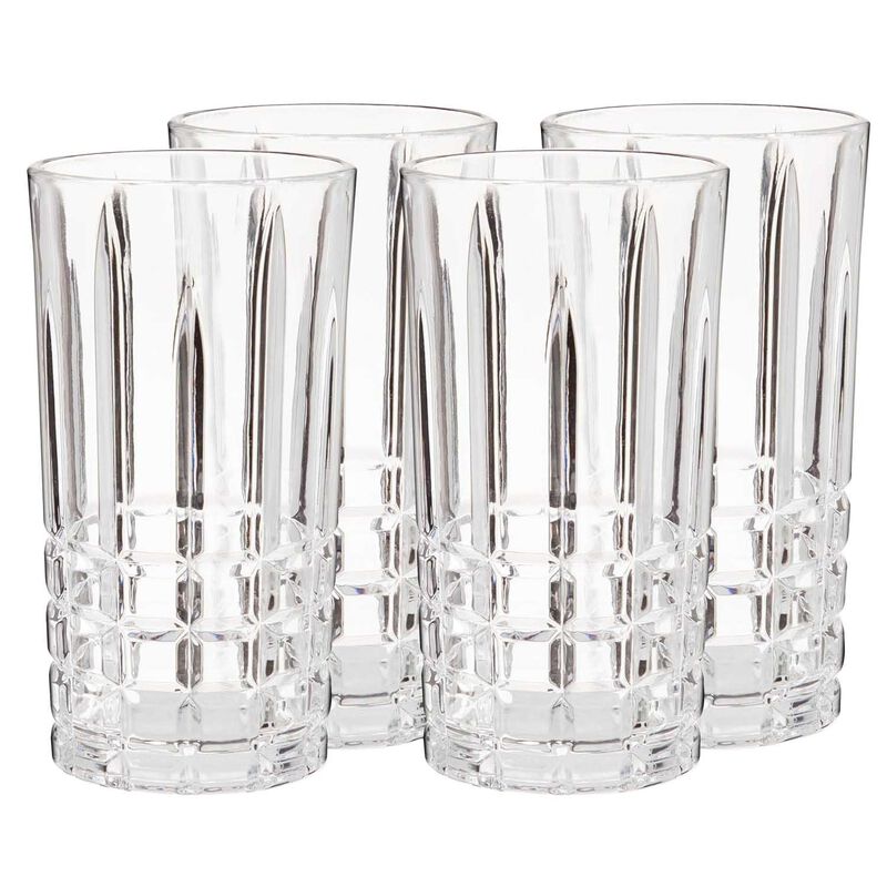 Viski Highland Crystal Highball Tumblers Set Of 4 image number 0