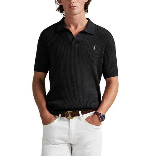 Polo Ralph Lauren Rib-Knit Cotton Johnny-Collar Sweater