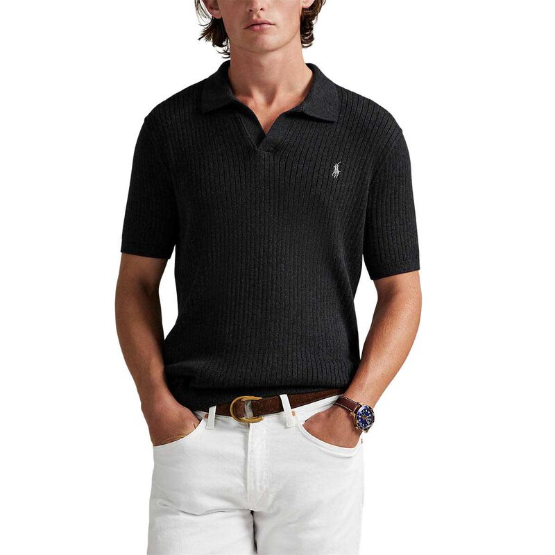 Polo Ralph Lauren Rib-Knit Cotton Johnny-Collar Sweater image number 0