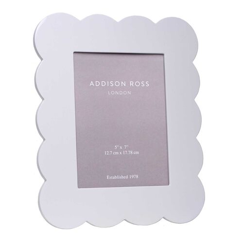 Addison Ross White Lacquer Scallop Frame 5x7