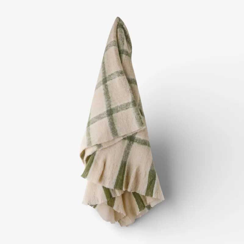 French Country Juniper Check Throw Green image number 1