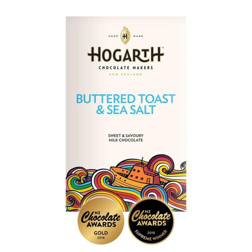 Hogarth Chocolate Buttered Toast & Sea Salt Milk Chocolate Bar 70g
