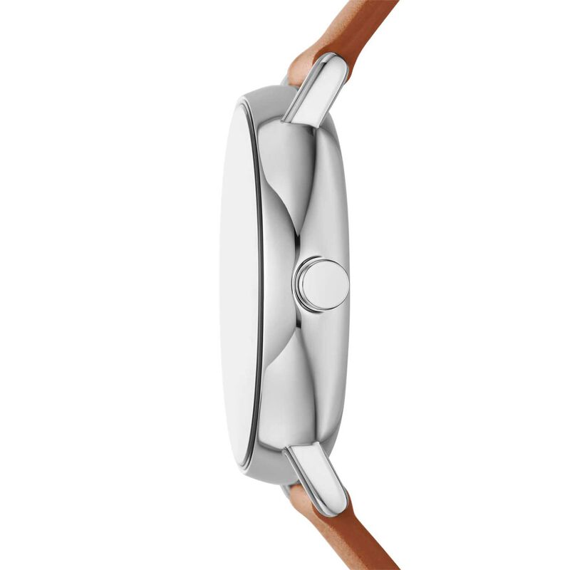 Skagen Signatur Multifunction Brown Leather Watch SKW6943 image number 2