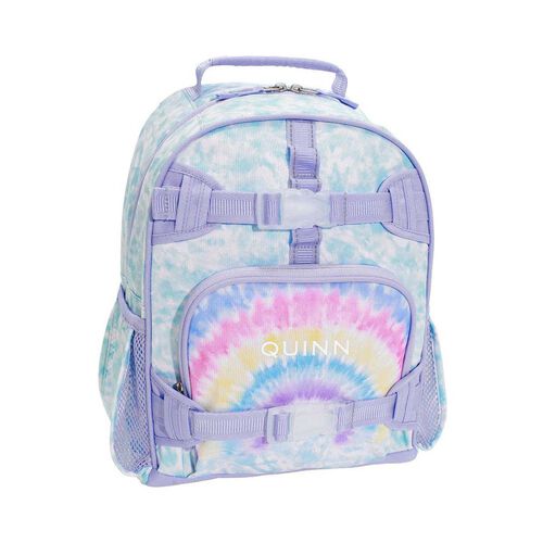 Pottery Barn Kids Mackenzie Small Backpack Aqua Rainbow Tie Die