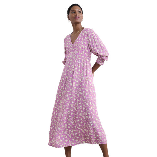 Seasalt Cornwall Bell Gable Dress Ink Tulip Orchid