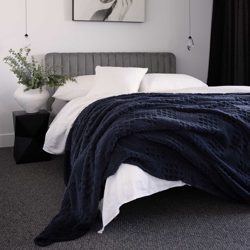 Bambury Lattice Sherpa Blanket image number 1