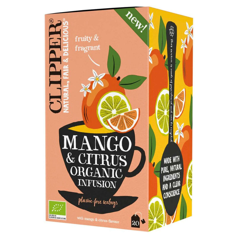 Clipper Tea Mango & Citrus Organic Infusion 20 Tea Bags image number 0