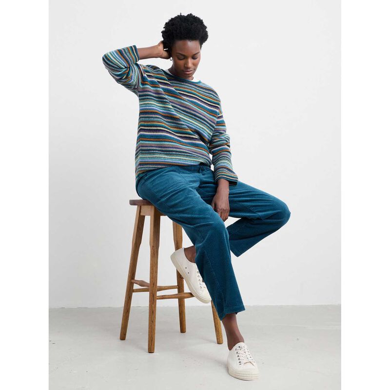 Seasalt Cornwall Fruity Jumper II Ripple Marks Teal Multi image number 1