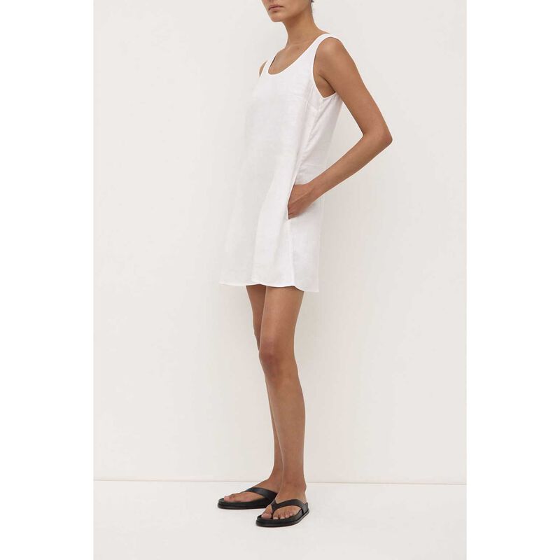 Assembly Label Selma Linen Mini Dress White image number 3