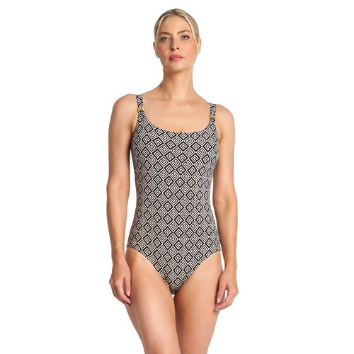 Jantzen Geneva Cuff Multi Scoop One Piece Black