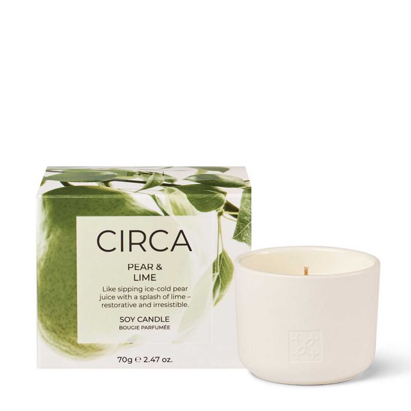 CIRCA Pear & Lime Soy Candle 70g image number 0