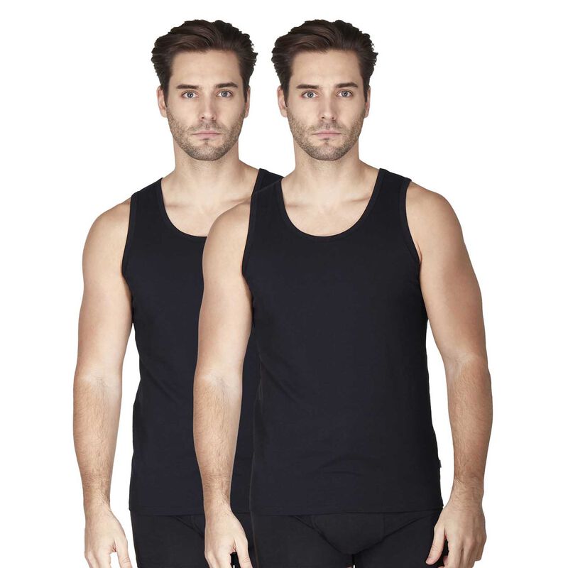 Haigman Cotton Elastane Sless Vests - 2 Pack image number 2