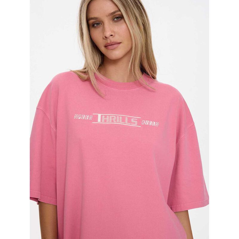 Thrills Speed Kills Oversized Tee image number 2