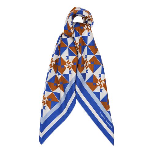 Karen Walker Monogram Tiles Classic Silk Scarf