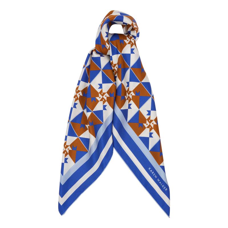 Karen Walker Monogram Tiles Classic Silk Scarf image number 0