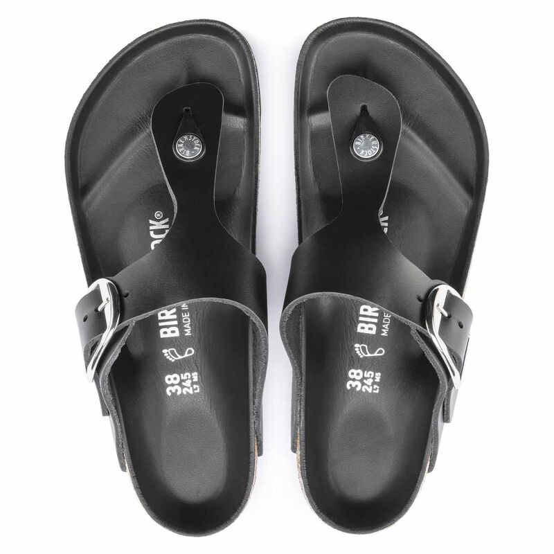 Birkenstock Gizeh Big Buckle Oiled Leather Black Regular Width image number 1