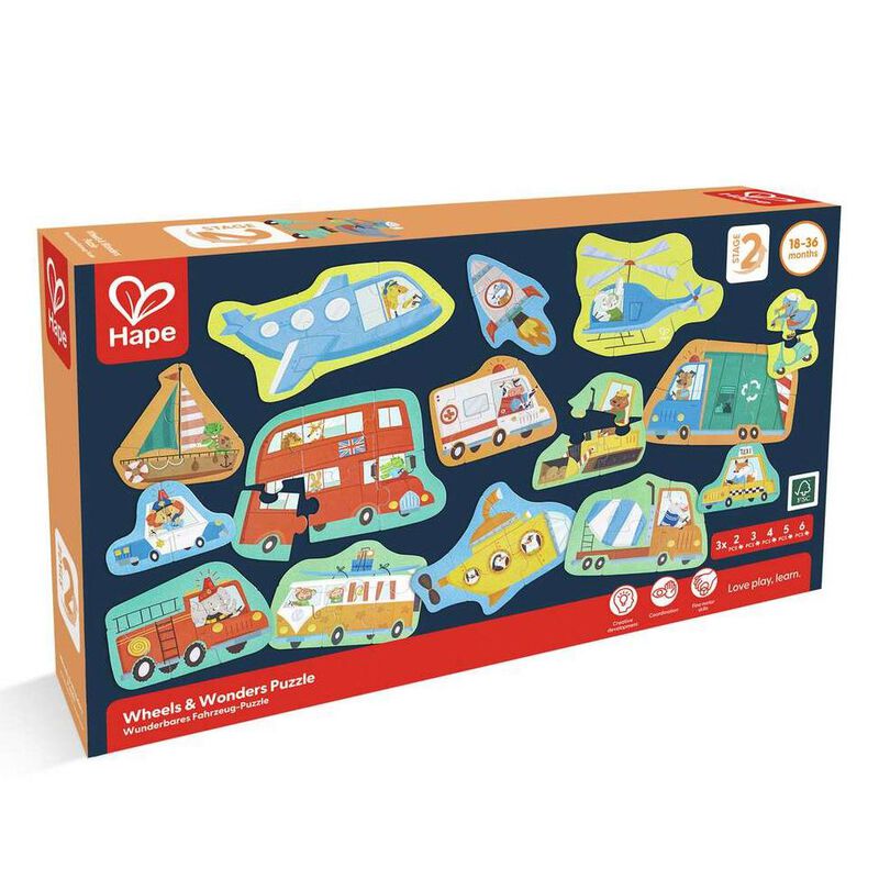 Hape Wheels & Wonder Puzzle image number 0