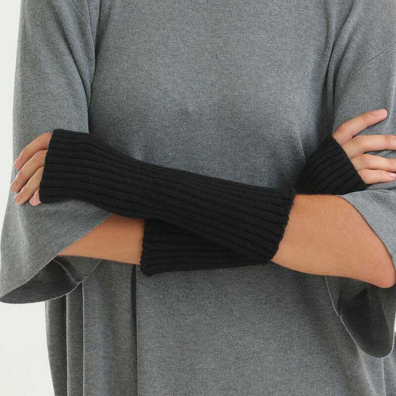 Morgan & Taylor Asha Rib Knit Fingerless Gloves image number 1