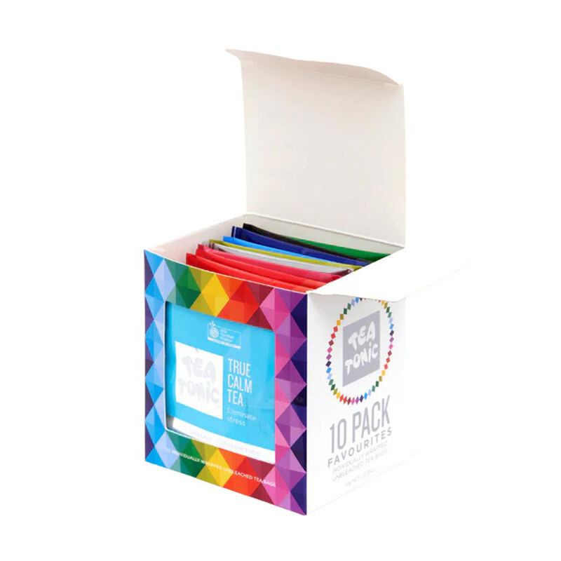Tea Tonic 10 Teabag Box - Colourful image number 1