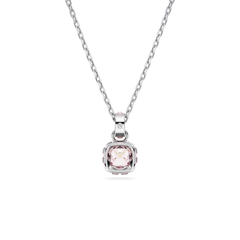 Swarovski Birthstone Square Cut Pendant - June Pink image number 3