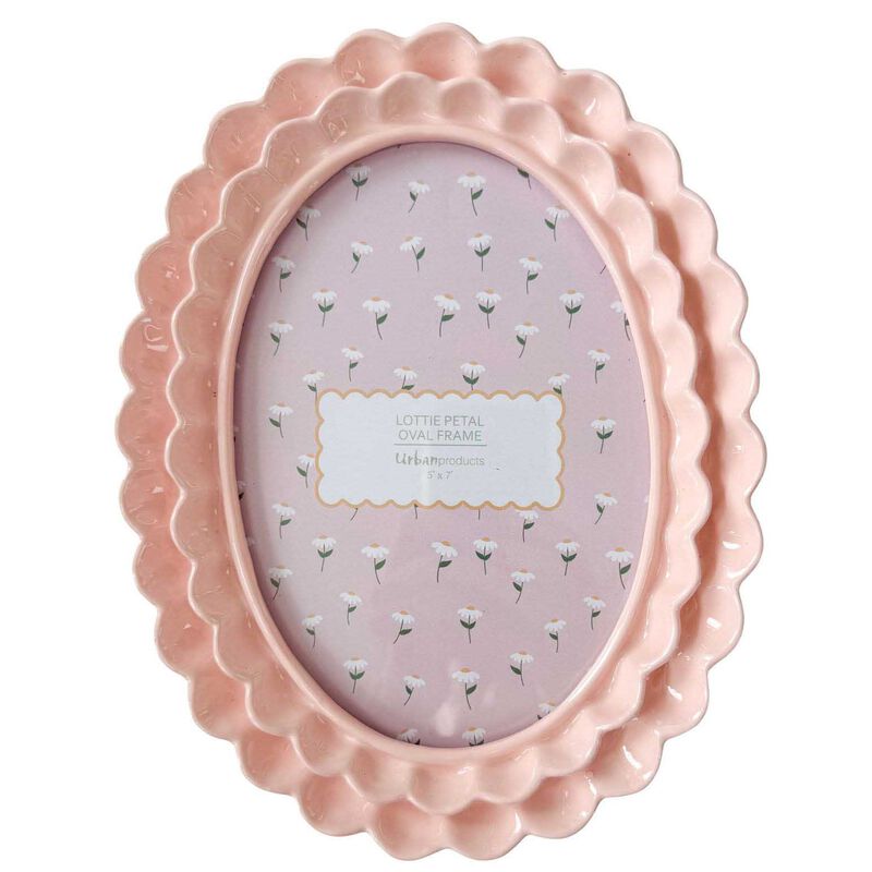Urban Products Lotti Petal Oval Frame Pink 5x7 image number 0