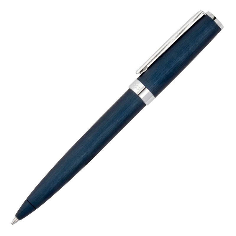 Hugo Boss Gear Brushed Navy Ballpoint image number 0