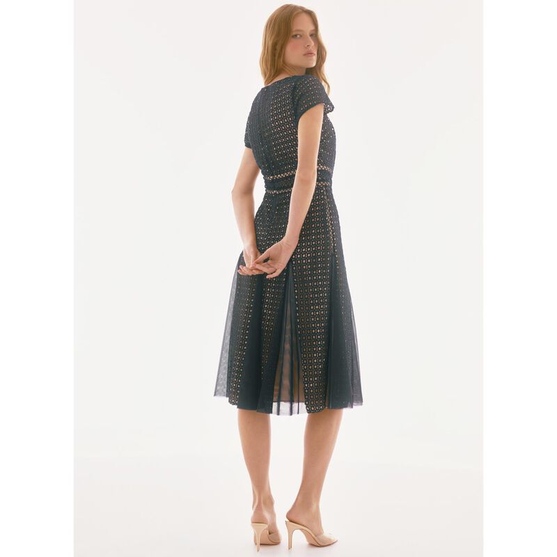 Joseph Ribkoff Pleated Woven Dress image number 1