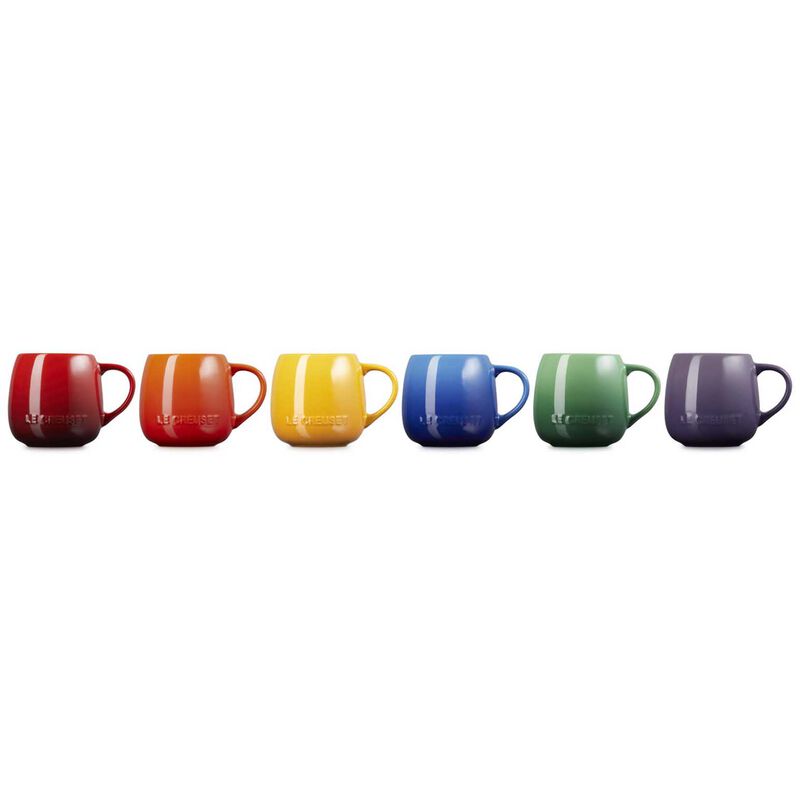 Le Creuset Rainbow Coffee Mugs 350ml Set Of 6 image number 2
