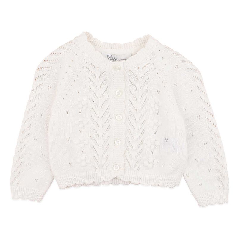 B&eacute;b&eacute; Girls Cloud Pointelle Cardi image number 0