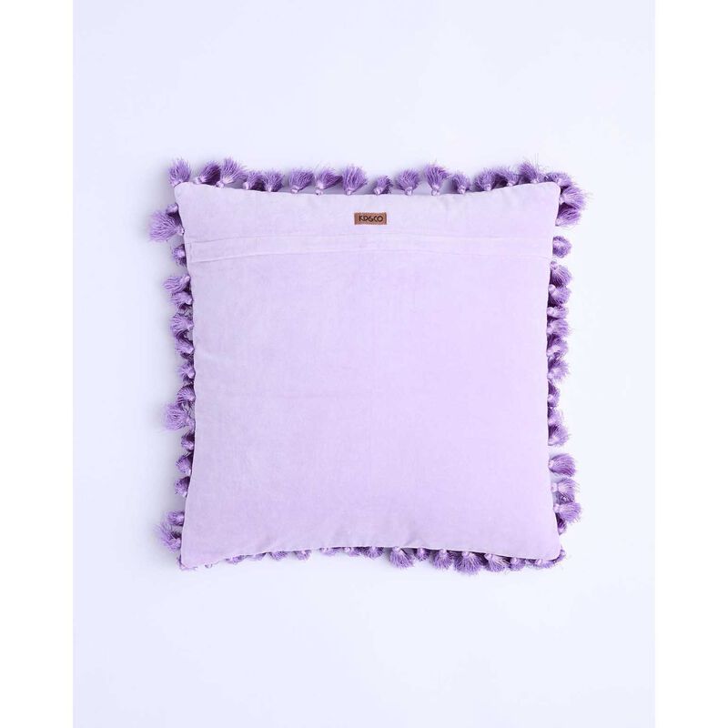 Kip&Co Lilac Velvet Tassel Cushion image number 1