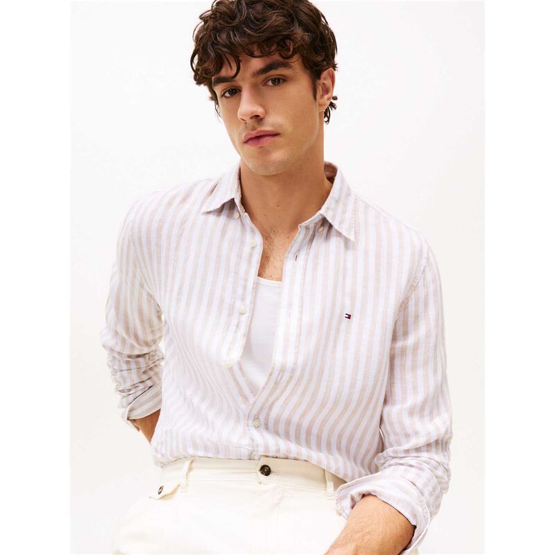 Tommy Hilfiger Regular Fit Stripe Linen Shirt image number 2