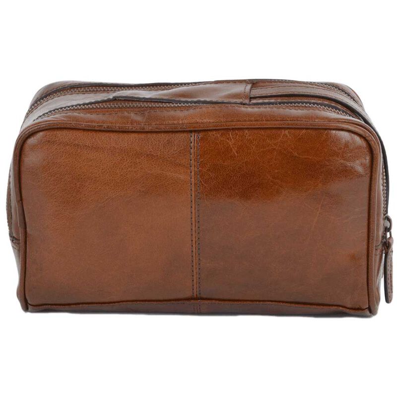 Ashwood Dual Zip Leather Washbag image number 1
