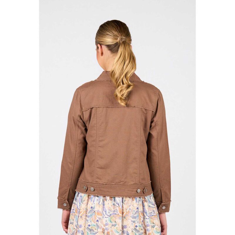 Vassalli Linen Jacket with Frayed Seams image number 1
