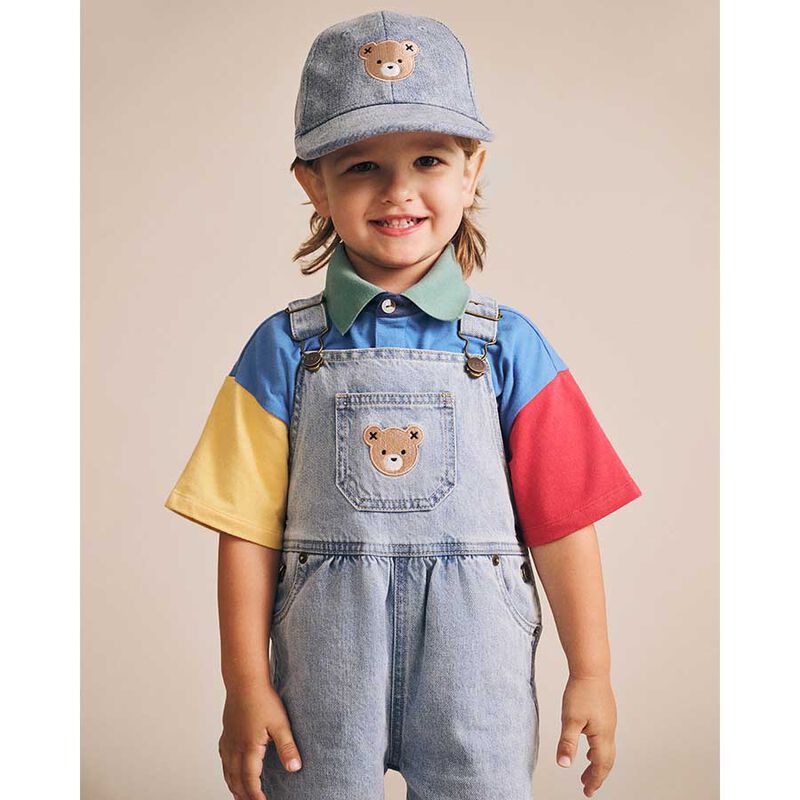Huxbaby Colour Block Boxy Polo Tee 3-5Y image number 2