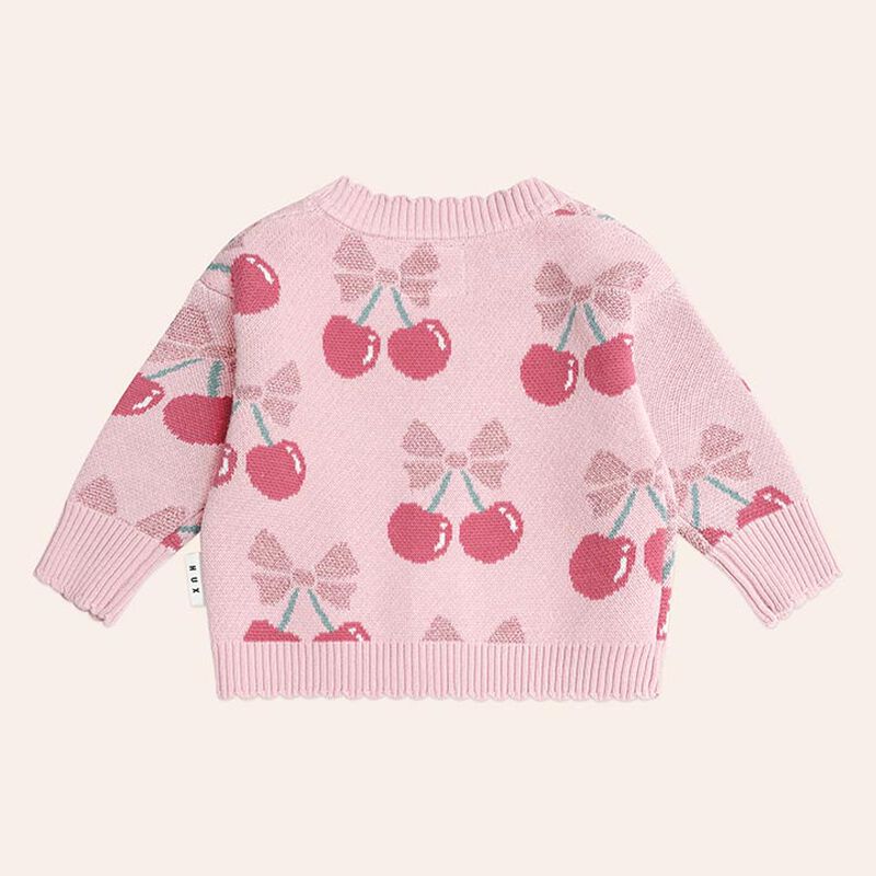 Huxbaby Cherry Pie Scalloped Knit Cardi 3M-2Y image number 1