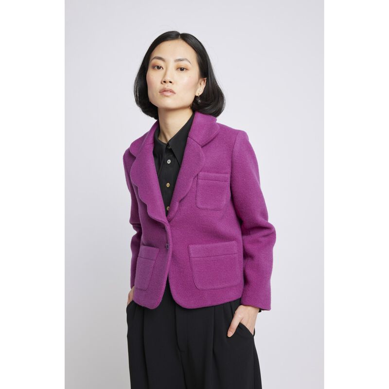 Twenty Seven Names Purple Flag Scalloped Blazer image number 3