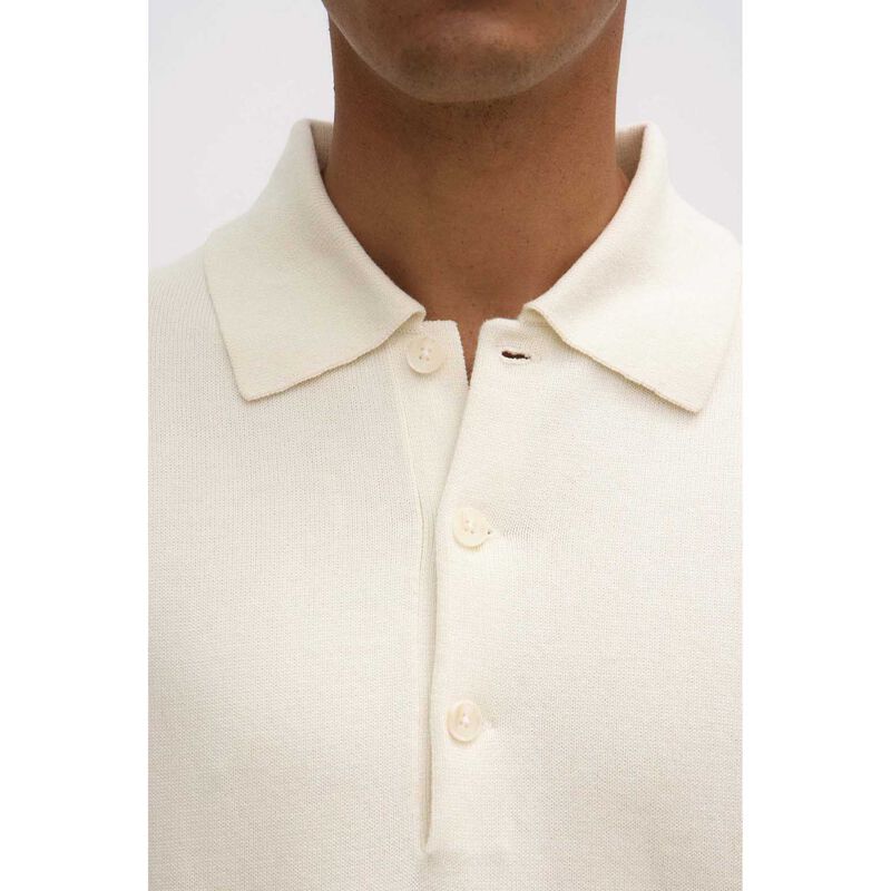 Assembly Label Hugo Short Sleeve Knit Polo Cream image number 2