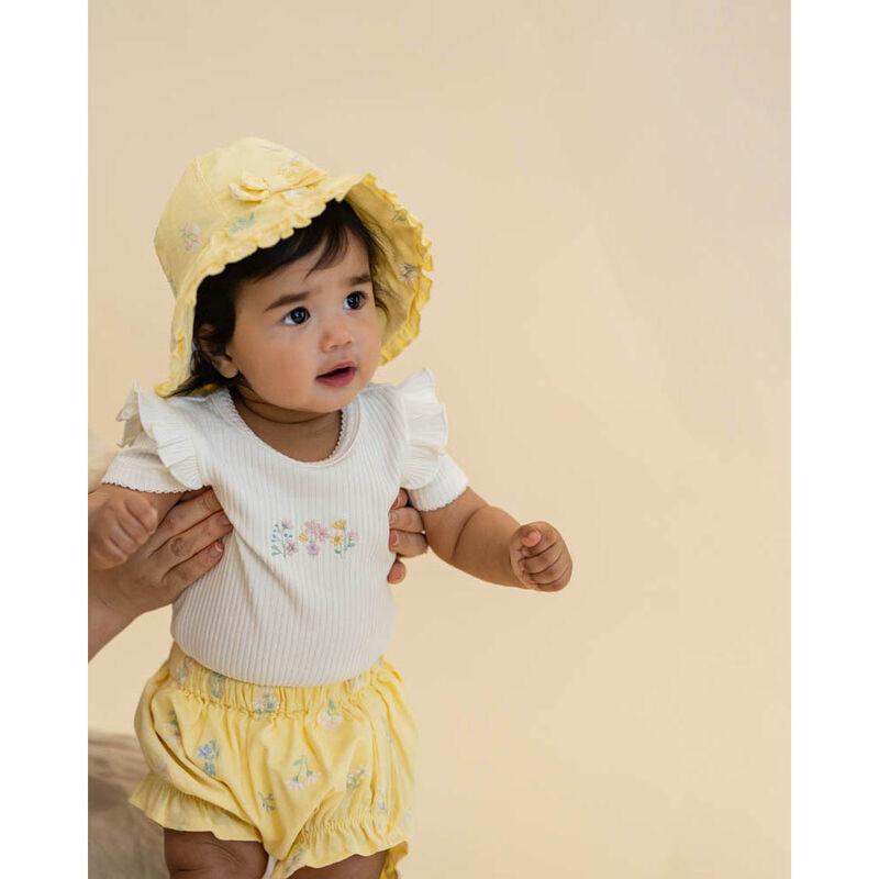 Bébé Bonnie Organic Embroidered Bodysuit image number 1