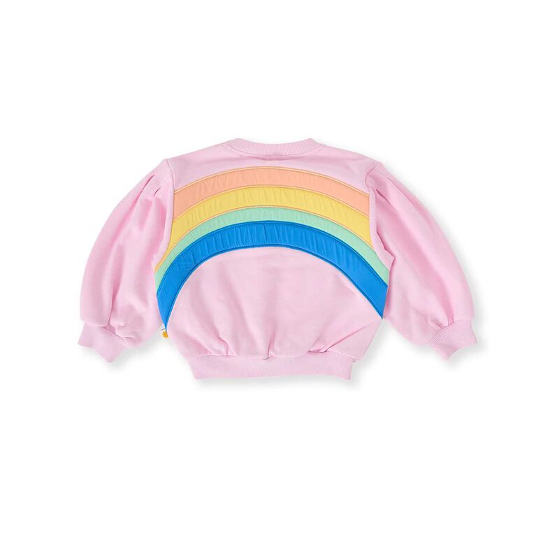 Goldie + Ace Over The Rainbow Puff Sleeve Sweater 6M-2Y image number 1