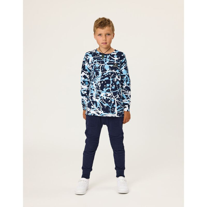 Radicool Dude Blue Splatter LS Tee image number 1