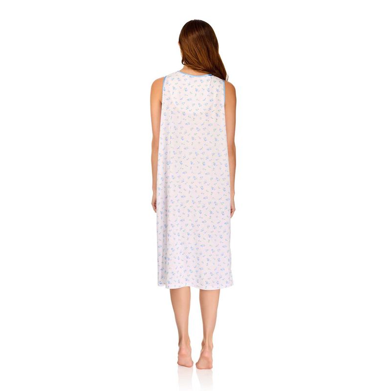 La Marquise Vintage Blossoms Cotton-Rich Jersey Sleeveless Nightdress image number 1