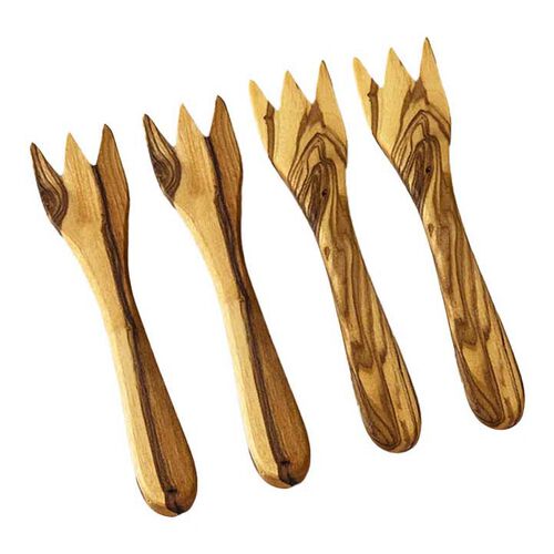 Selbrae House Olive Wood - 4 Olive Forks