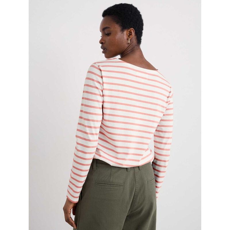 Seasalt Cornwall Sailor Shirt Breton Dusty Rose image number 1