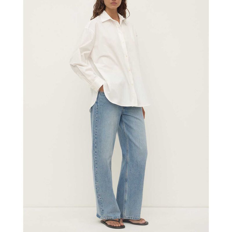 Assembly Label Marigold Poplin Long Sleeve Shirt White image number 3