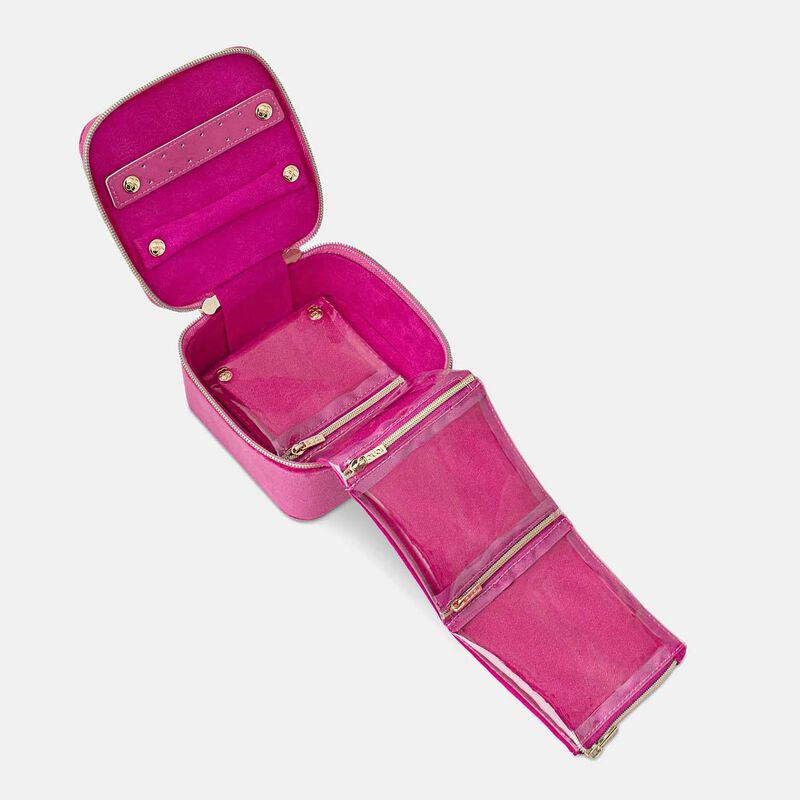 Tonic Luxe Velvet Jewellery Cube Berry image number 1