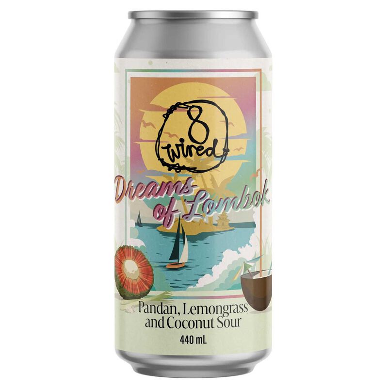 8 Wired Dreams Of Lombok Pandan, Lemongrass & Coconut Sour 4.5% 440ml image number 0