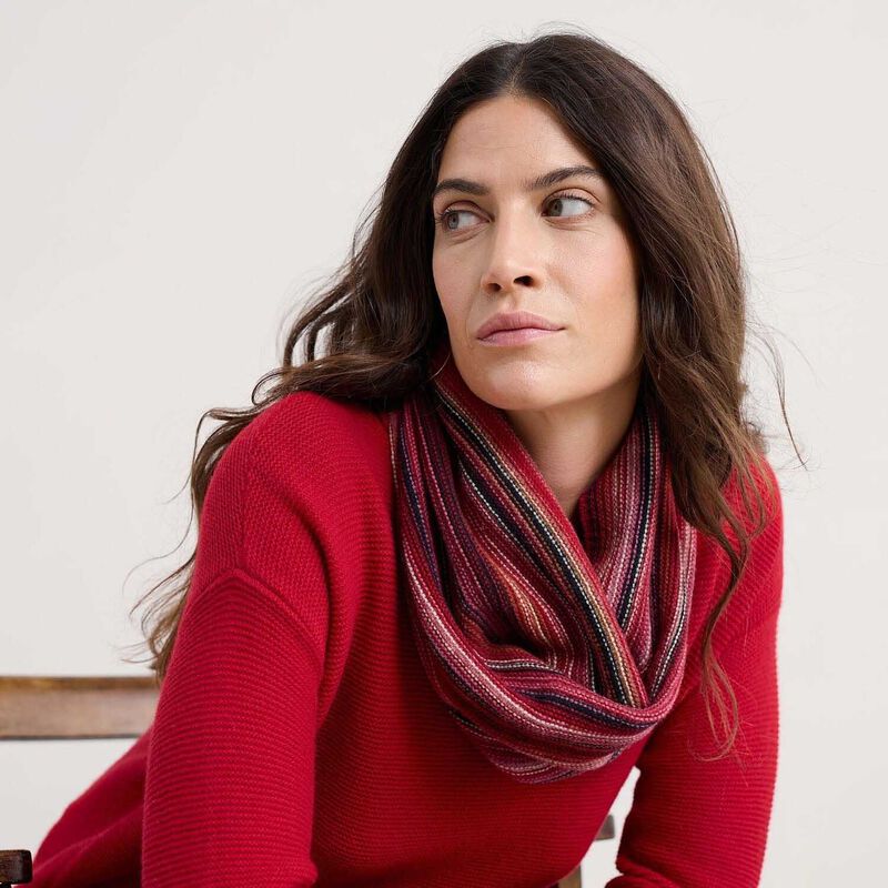 Seasalt Cornwall Fruity Snood Ripple Marks Clove Multi image number 1