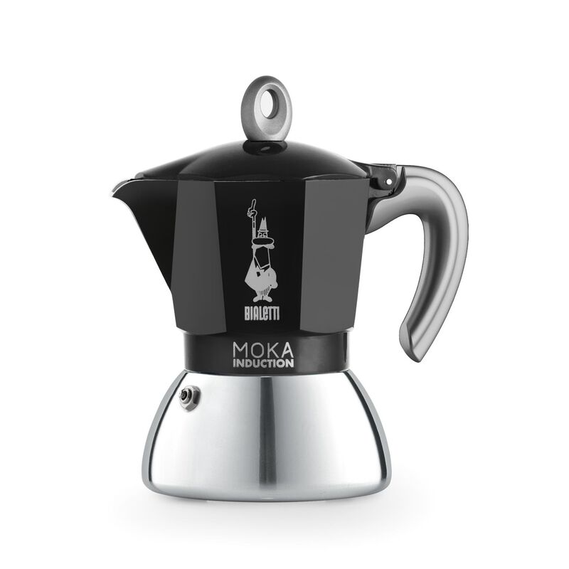 Bialetti Moka 4 Cup Italian Metal Induction Coffee Maker Black image number 0