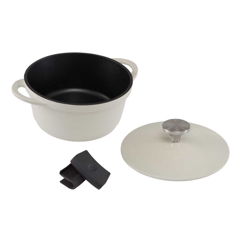 Maxwell & Williams Cast Lite Non-Stick Casserole 20cm 2.4L Ecru Gift Boxed image number 2